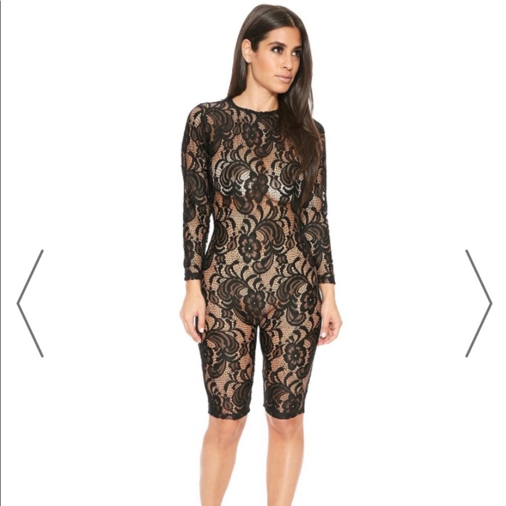 Naked wardrobe lace body suit